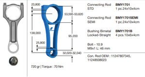 PISTON KOLU BMW N47 B47 E81 E82 E87 E88 E60 E90 F10 F20 F30 F22 E92 E93 F32 F34 F36 E84 E83 F25 F15 G11 G12 G30 MINI F54 F55 F56 F57 F60-BMY 1701-11247807345-11248508023