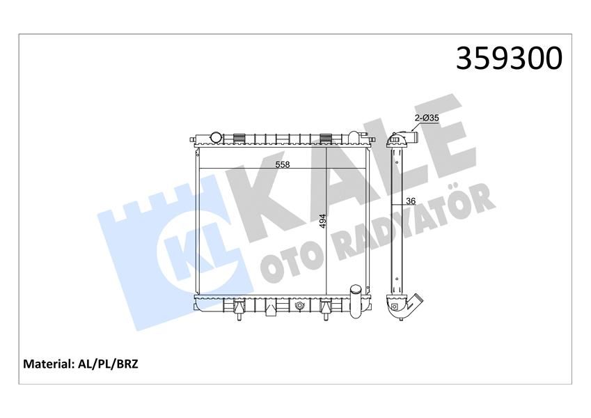 MOTOR SU RADYATORU 42D 46D 60D RANGE ROVER 2 P38A 94 02-KALE 359300-ERS2269-PCC106940