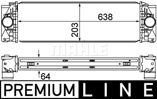 TURBOSARJ RADYATORU MERCEDES SPRINTER B906 . VW CRAFTER 30-35-50-MAHLE CI369000P-A9065010301-2E0145804