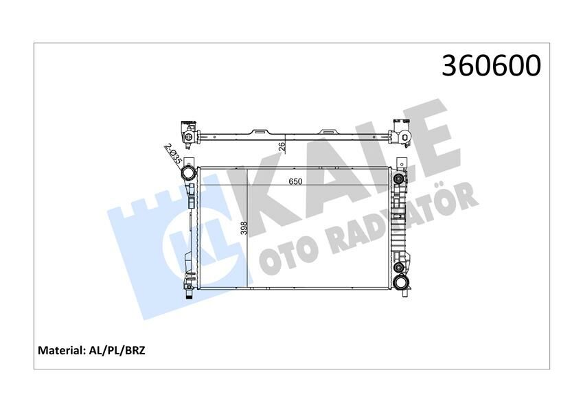 MOTOR SU RADYATORU MERCEDES W203 CL203 S203 C209 A209 R171-KALE 360600-A2035000303