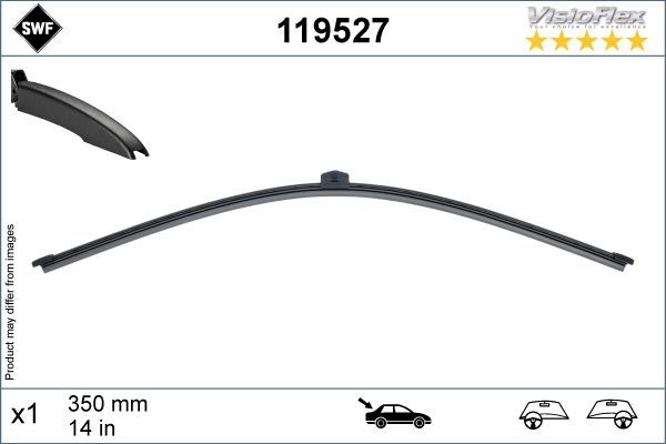 SWF VisioFlex Flat Blade X1 340 mm ARKA AUDI A3. BMW X1. VW Touareg-VALEO 119527-61622588277-95862805000-7P6955427
