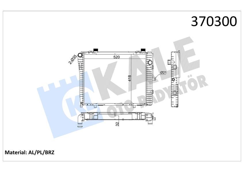MOTOR SU RADYATORU MERCEDES W202 S202 C208 A208-KALE 370300-A2025005203