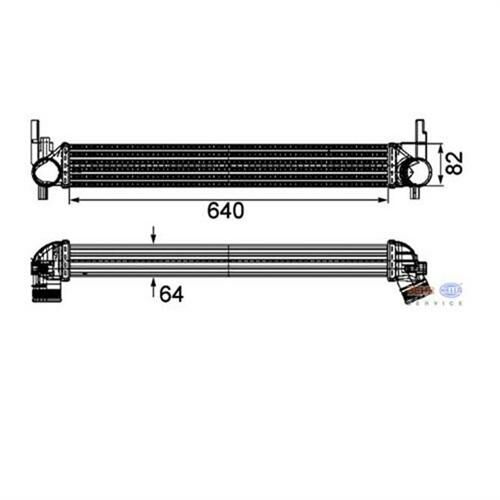 TURBO RADYATÖRÜ INTERCOOLER POLO 09 IBIZA V-FABIA 10 1.2-1.4 640x82x64-MAHLE CI165000P-6R0145805