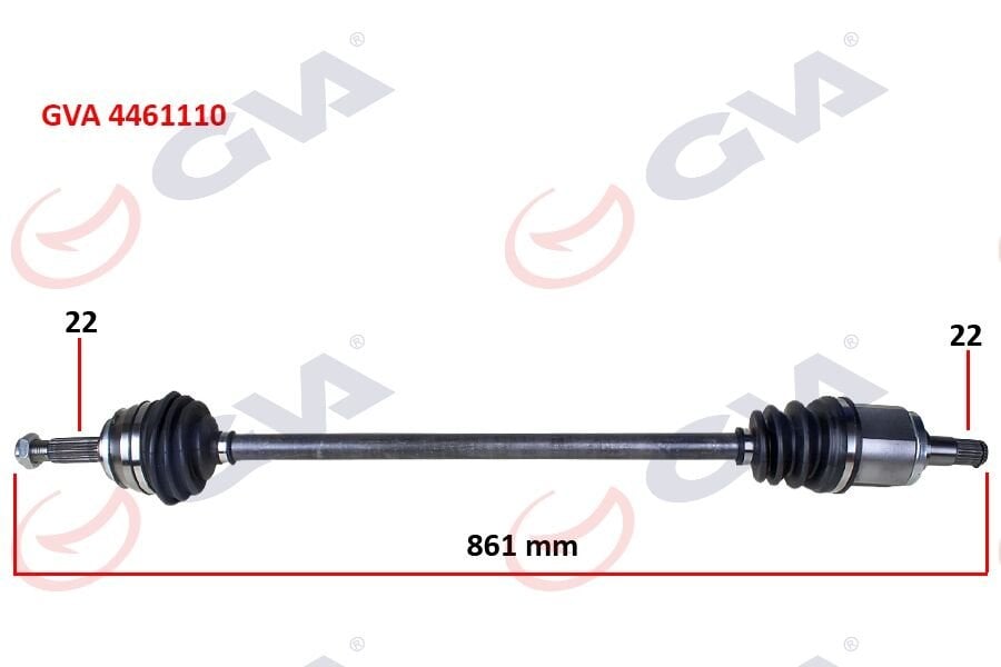 KOMPLE AKS SAĞ SKODA FAVORIT 1.3 89-94 865mm-GVA 4461110-6U0407272F