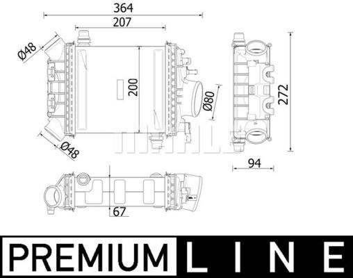 TURBOSARJ RADYATORU MERCEDES W205 W212 W213 W166 W222 C217-MAHLE CI547000P-A2760900214