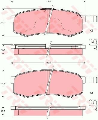 ARKA BALATA PAJERO IV 10 CRUISER 80-90-300-TRW-446660020