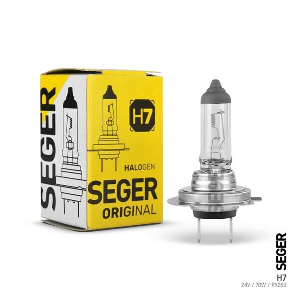 AMPUL H7 24V 70W PX26D STANDART YENİLEME 3.500K STANDART IŞIK-SEGER 206839