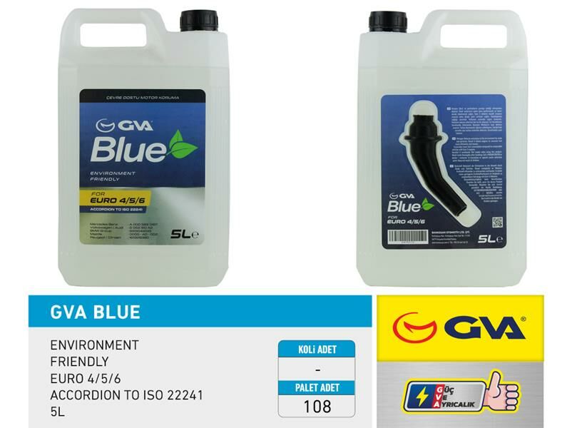 GVA BLUE SIVISI 5 LT EURO 4-5 / BİNEK EURO 6 HUNİLİ AMBALAJ-GVA 9931110-OSM99905