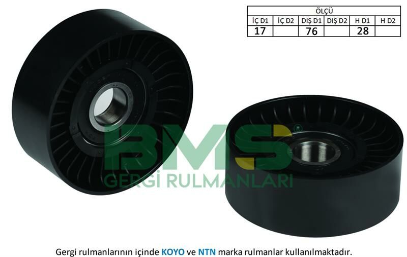 KAYIS GERGI RULMANI MERCEDES W203 CL203 C209 W204 C209 W211 R171-BMS 238-A2712000570