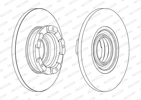 ARKA FREN DISK AYNASI TRANSIT CUSTOM V362 12 ABS LI O.CEKER CAP 308 16-FERODO DDF2471-BK212A097EA-2012584-2040064