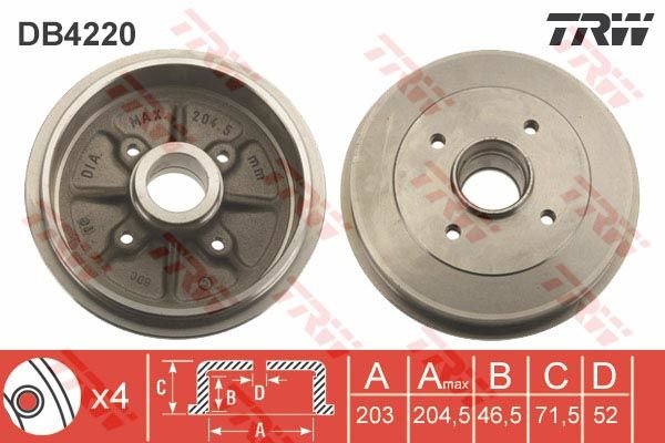 ARKA FREN KAMPANASI P106-P206 ABS LI-TRW-4247.45