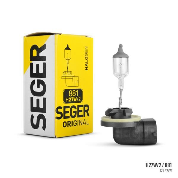 AMPUL H27W/2 881 12V 27W PGJ13 EĞRİ SOKET STANDART YENİLEME 3.500K STANDART IŞIK-SEGER 208246