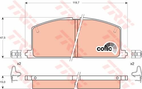 ÖN BALATA COROLLA-CAMRY-CORNA-CARİNA 95-TRW-0449112231-449150060-WVA20870