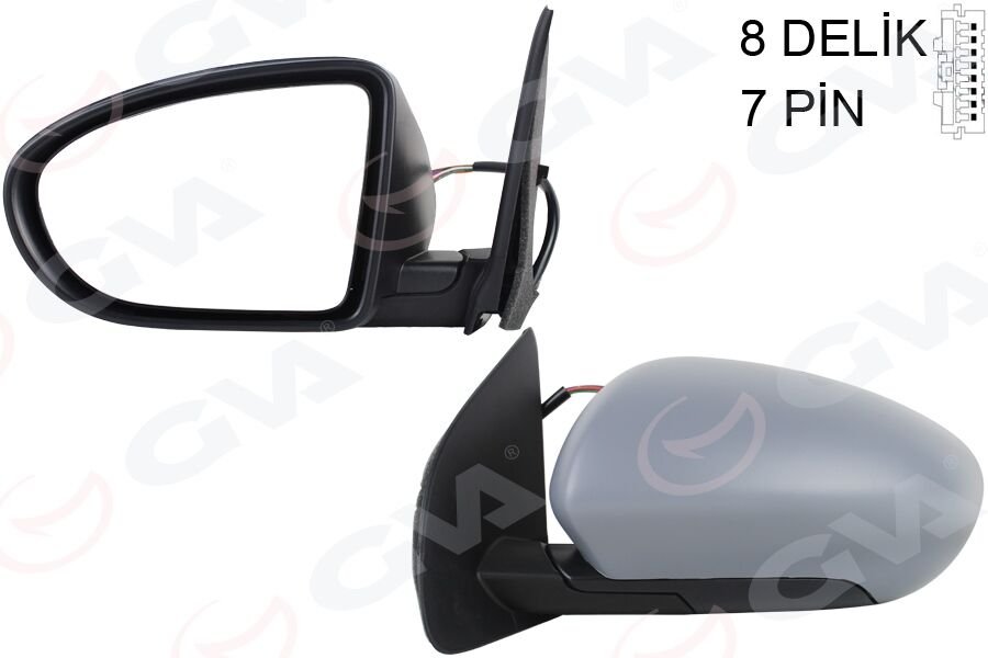 DIŞ DİKİZ AYNASI SOL QASHQAI 09 ELEKTRİKLİ ISITMALI KATLANIR ASTARLI KONVEKS 7 FİŞ VM-4011EBHL-GVA-96302JD84A