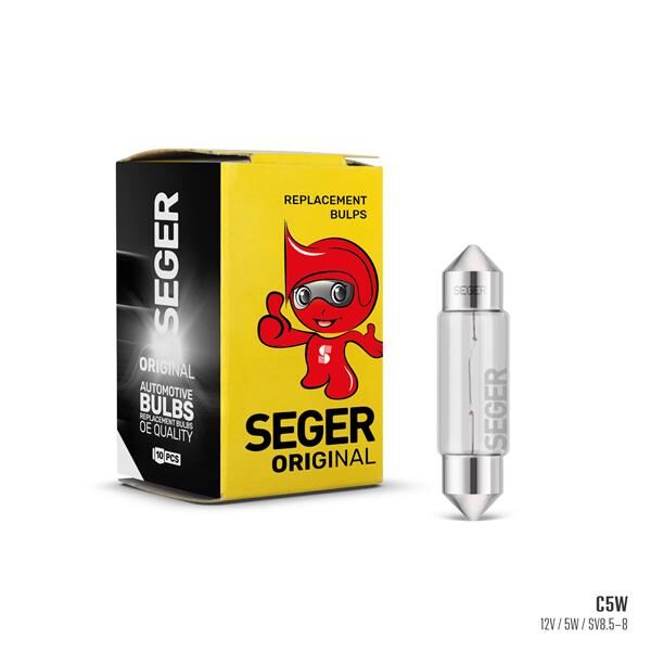 AMPUL C5W 12V 5W SV8.5-8 35MM SOFİT STANDART YENİLEME-SEGER 209342