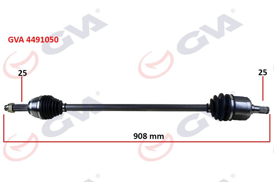 KOMPLE AKS SAĞ ACCENT ADMIRE 1.3-1.5D 03-06 ABS Lİ 29DİŞ 908mm-GVA 4491050-4950025210