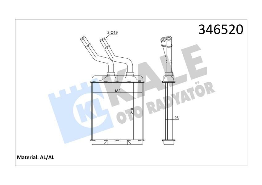 KALORİFER RADYATÖRÜ ALFA ROMEO 147-156-GT-KALE 346520-46799655