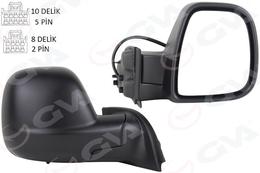 DIŞ DİKİZ AYNASI SAĞ BERLINGO-RIFTER 2019 COMBO-PROACE CITY 19 ELEKTRİKLİ DESENLİ REZİSTANSLI SENSÖRLÜ-GVA 1045164-98169897XT