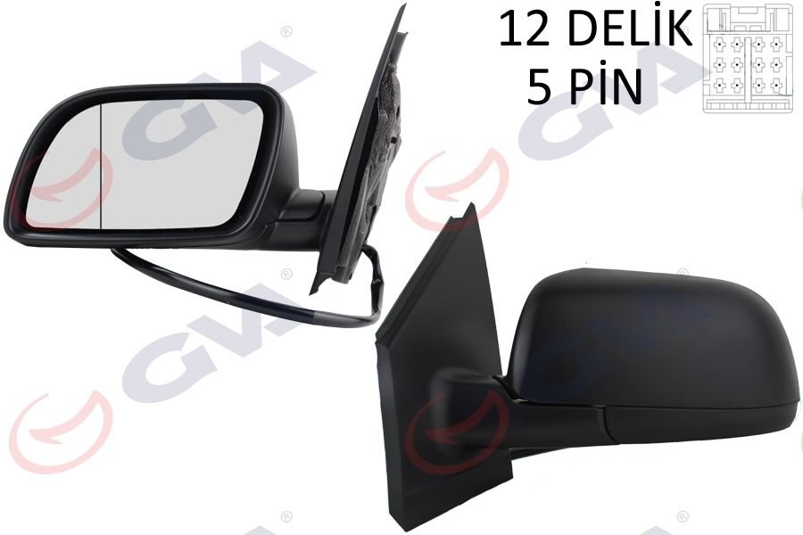 DIŞ DİKİZ AYNASI SOL POLO 02 ELEKTRİKLİ ISITMALI ASFERİK 5 FİŞ VM-194EHAL-GVA-6Q1857507G01C