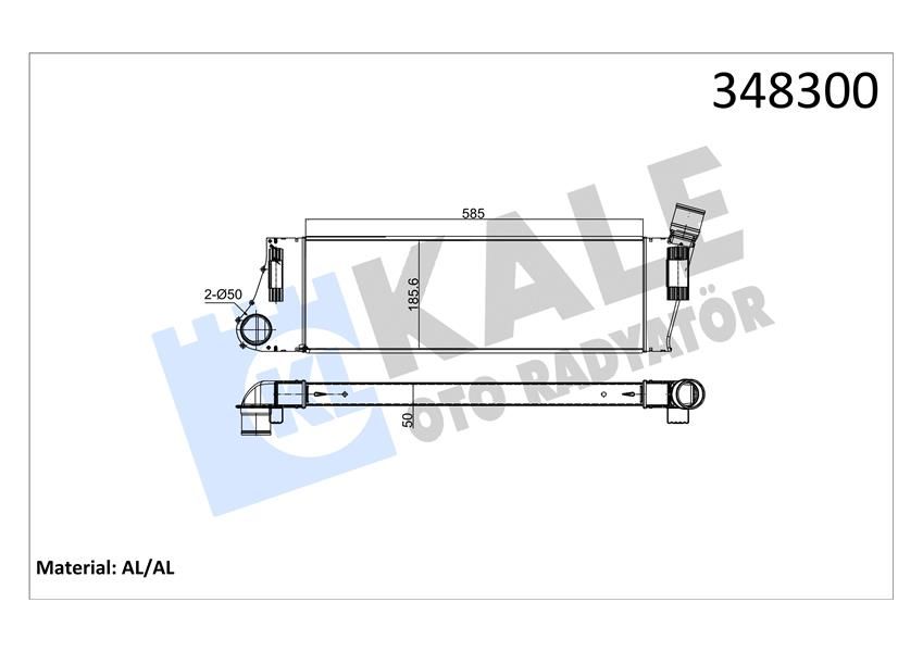 TURBO RADYATÖRÜ INTERCOOLER MGN II-SCENIC II 1.5DCI-1.9DCI AL-PL-BRZ 586x187x40-KALE-8200700172-8200115540