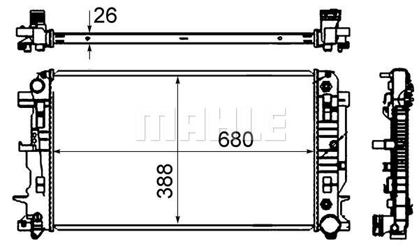 MOTOR SU RADYATORU MERCEDES SPRINTER B906 06-MAHLE CR62000S-A9065001402