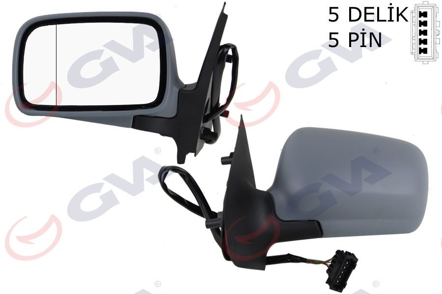 DIŞ DİKİZ AYNASI SOL POLO CLASIC 96 ELEKTRİKLİ ISITMALI ASTARLI ASFERİK 5 FİŞ VM-184NHEL-GVA-6K1857507H