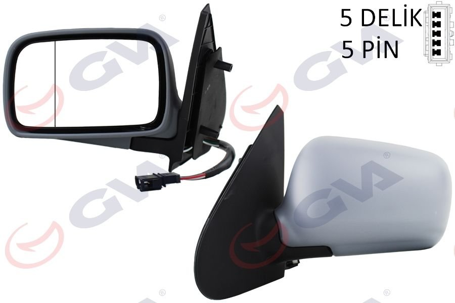 DIŞ DİKİZ AYNASI SOL POLO 94 ELEKTRİKLİ ISITMALI KONVEKS 5 FİŞ VM-184L-GVA-6N1857507AGRU