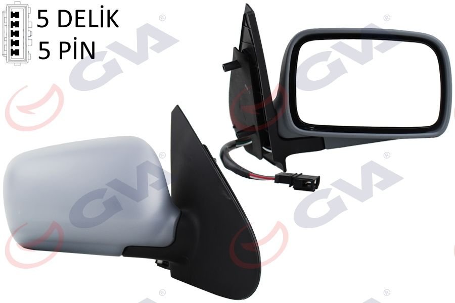 DIŞ DİKİZ AYNASI SAĞ POLO 94 ELEKTRİKLİ ISITMALI KONVEKS 5 FİŞ VM-184R-GVA-6N1857508AGRU