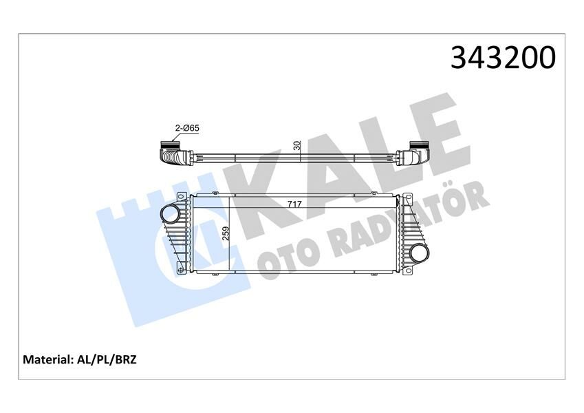 TURBOSARJ RADYATORU MERCEDES SPRINTER B901 B905 . VW LT 28-35-46-KALE 343200-A9015010701-2D0145805