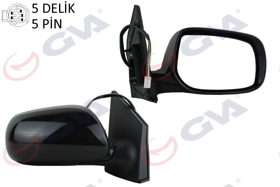 DIŞ DİKİZ AYNASI SAĞ COROLLA 08 ELEKTRİKLİ ISITMALI ASTARLI KONVEKS 5 FİŞ VM-6263NEHPR-GVA-879002B01