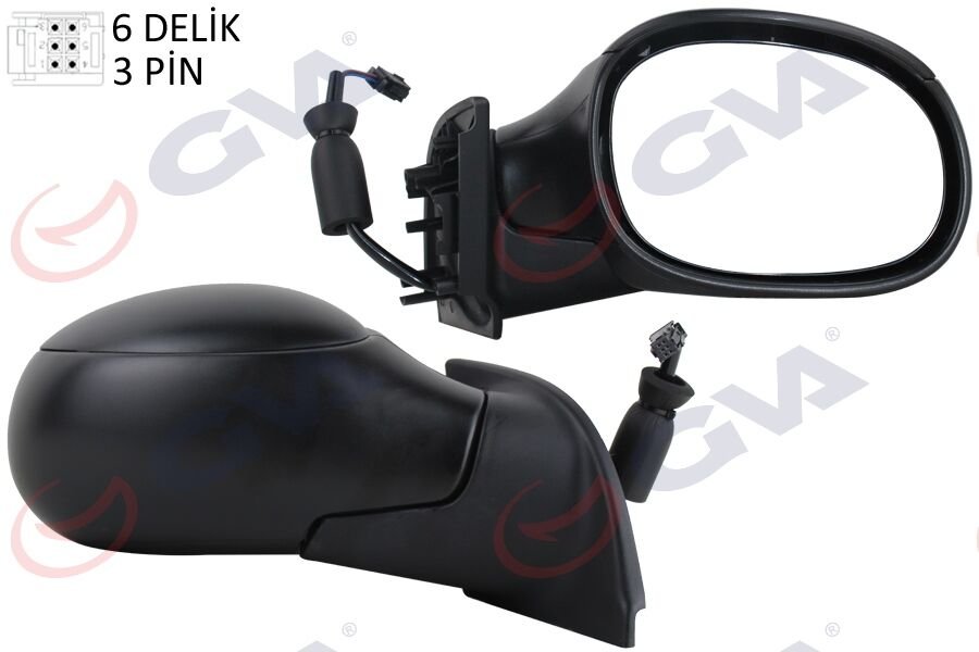 DIŞ DİKİZ AYNASI SAĞ C3 02 ELEKTRİKLİ ISITMALI KONVEKS 3 FİŞ VM-501ER-GVA-8149.FK