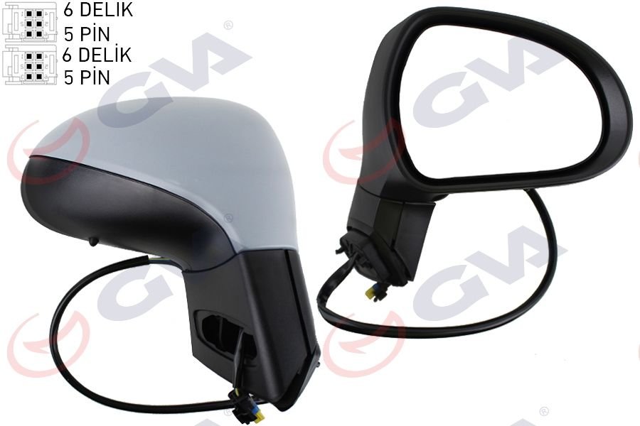 DIŞ DİKİZ AYNASI SAĞ 207 06 ELEKTRİKLİ ISITMALI SİNYALLİ KATLANIR SENSÖRLÜ ASTARLI KONVEKS VM-6207EBR-GVA-8149.ZJ-8153AY-9680194977