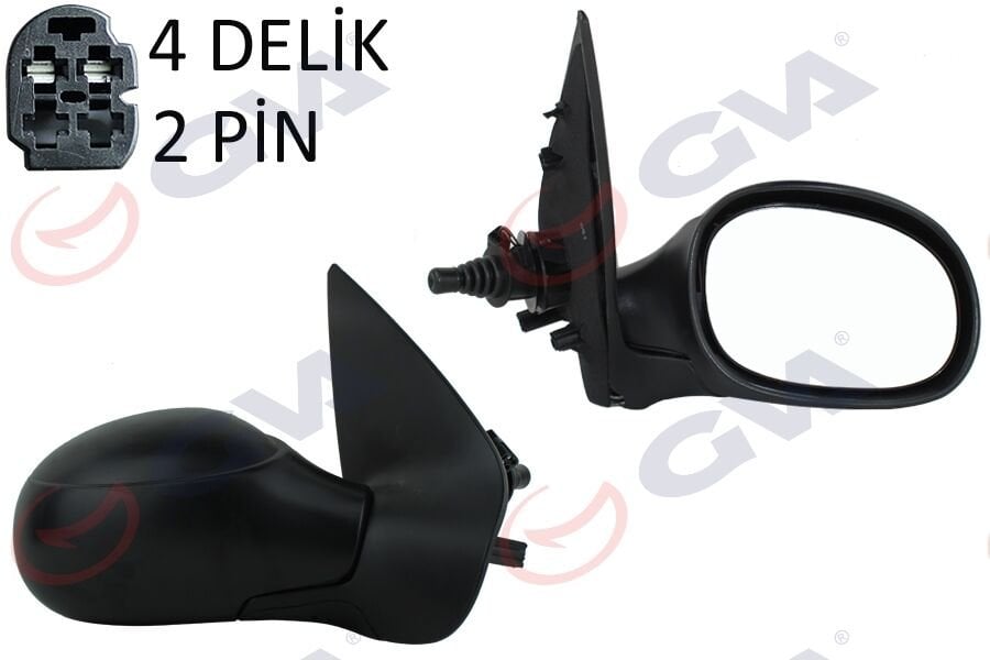 DIŞ DİKİZ AYNASI SAĞ 206 98 MEKANİK ISITMALI SENSÖRLÜ KONVEKS 2 FİŞ VM-206HSR-GVA-8148.XZ