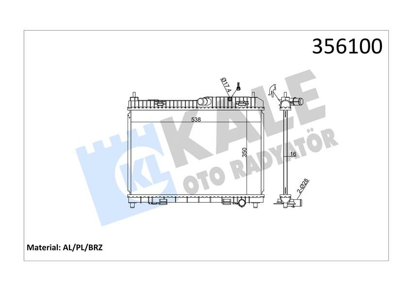 MOTOR SU RADYATORU FIESTA 1.25 16V 1.4 16V 08 B MAX 1.4 16V 12 350 558 18-KALE 356100-8V518005BE-8V518005BC-1548603