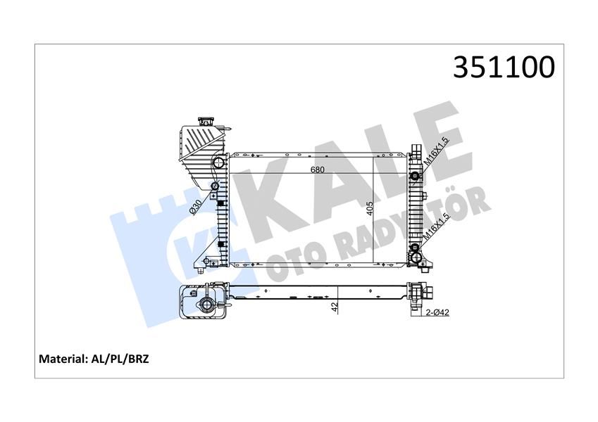 MOTOR SU RADYATORU MERCEDES SPRINTER B901 B904 96 06 OTOMATIK-KALE 351100-A9015003800