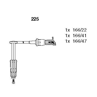 ATESLEME KABLOSU SETI MERCEDES M104 W124 S124 C124 W202 W210 W463 W140 3 LU-BREMI 225-0300890641