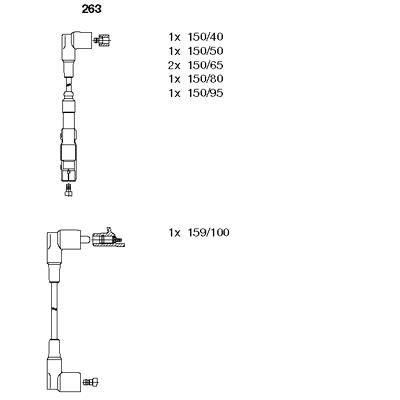 ATESLEME KABLOSU SETI MERCEDES M103 W201 W124 W126 W463-BREMI 263-A1021505518