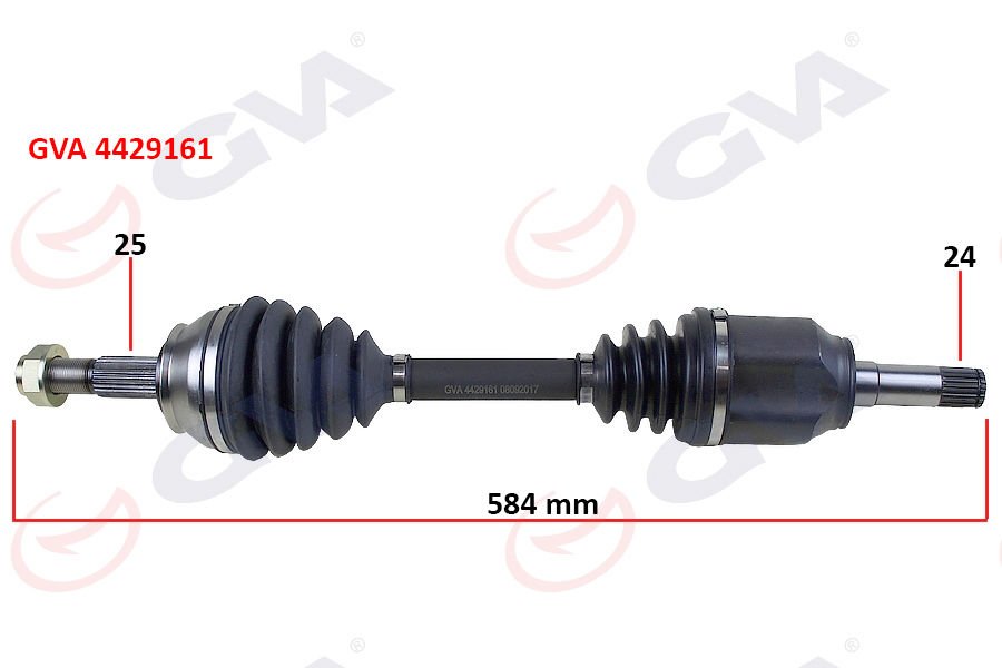 KOMPLE AKS SOL LINEA 1.3 MTJ 07- 90HP MİLSİZ 584mm-GVA 4429161-51816768-51960127
