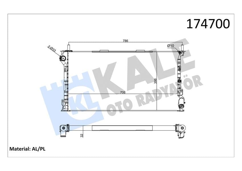 MOTOR SU RADYATORU CONNECT 1.8TDCI 75PS 90PS 110PS 02 KLIMALI 2 SIRA AL PL-KALE 0224292AL-4T168005GA-8T168005BB-1365996
