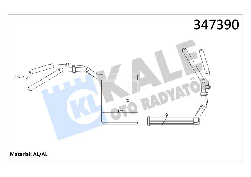 KALORIFER RADYATORU FOCUS II 03 11 FOCUS II C MAX 04 11 KUGA 08 12 MAZDA 3 06 09 MAZDA 5 05 VOLVO C30 C70 II S40 II V50 06 12-KALE 347390-3M5H18B359AB-1253187-1301838