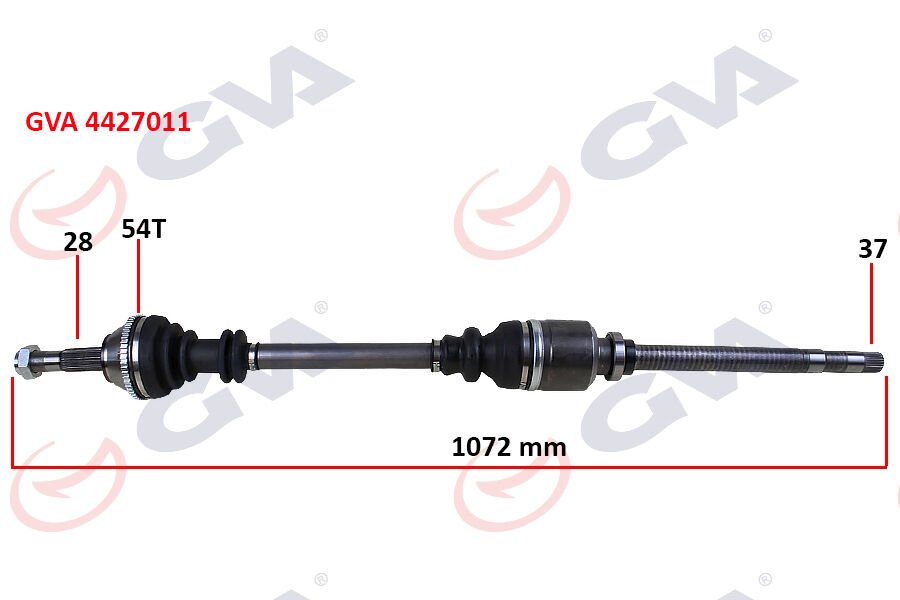 KOMPLE AKS SAĞ DUCATO-BOXER-JUMPER 2.5 D 94-02 14Q ABS Lİ 54DİŞ 1072mm-GVA 4427011-3273.CJ-3273.Q5-3273.Q8-3273.Q9