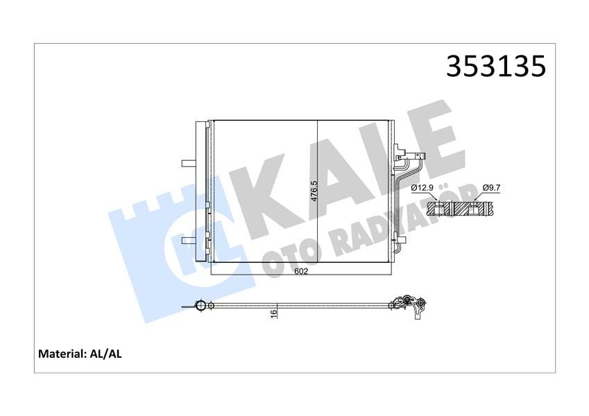 KLIMA RADYATORU FOCUS III 11 17 1.6 ECOBOOST C-MAX II 11 1.6 ECOBOOST -2.0 TDCI-KALE 353135-8V6119710FA-1693590-2002808