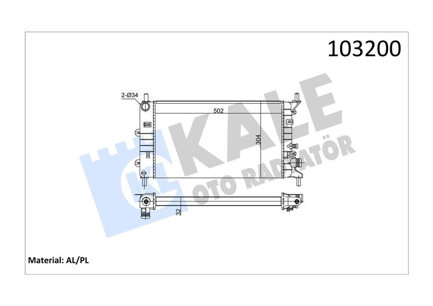 MOTOR RADYATORU ESCORT CL 1.6 CVH 90 95-KALE 0207162AL-93AT8005AA