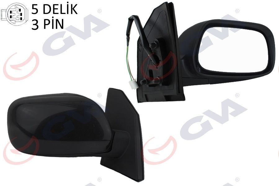 DIŞ DİKİZ AYNASI SAĞ COROLLA 02 ELEKTRİKLİ KONVEKS 3 FİŞ VM-277ER-GVA