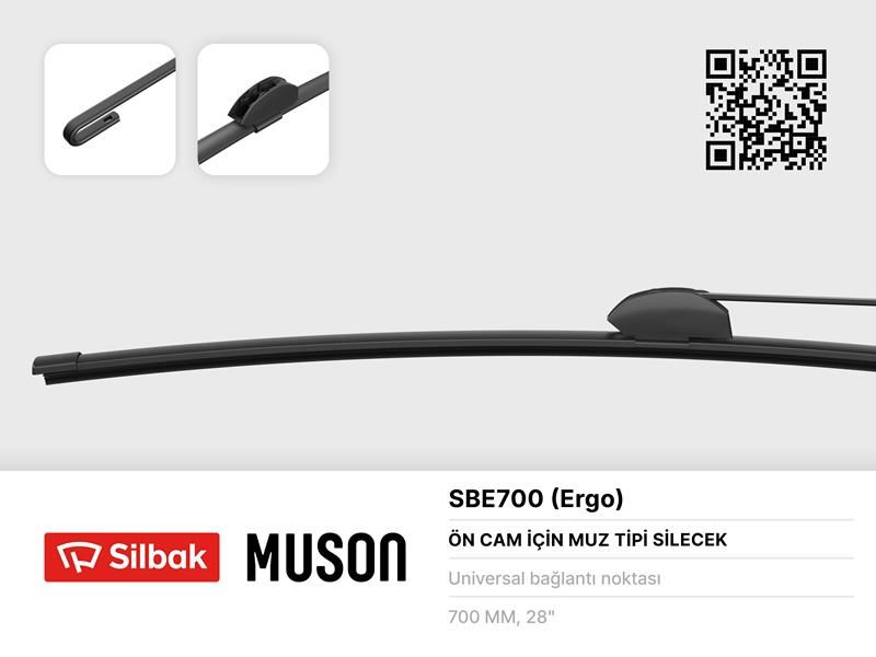 SİLECEK SÜPÜRGESİ MUZ TİPİ 700mm ÜNİVERSAL KANCALI ERGONOMİK-SILBAK SBE700