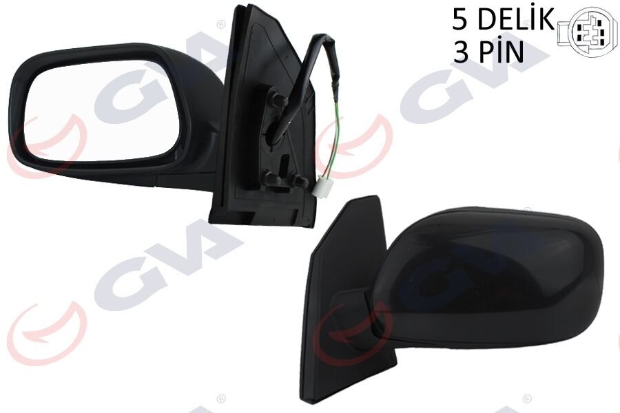 DIŞ DİKİZ AYNASI SOL COROLLA 02 ELEKTRİKLİ KONVEKS 3 FİŞ VM-277EL-GVA