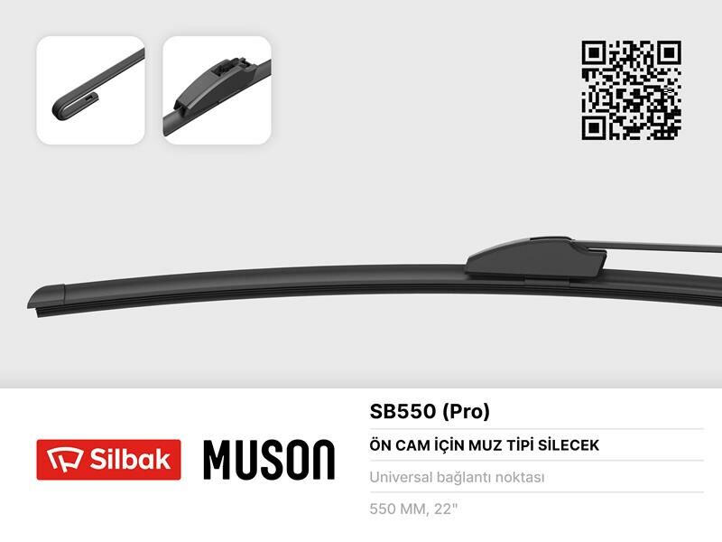 SİLECEK SÜPÜRGESİ 550mm MUZ TİPİ ÜNİVERSAL-SILBAK SB550