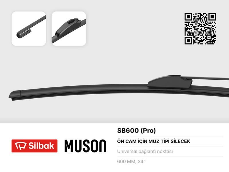 SİLECEK SÜPÜRGESİ 600mm MUZ TİPİ ÜNİVERSAL-SILBAK SB600