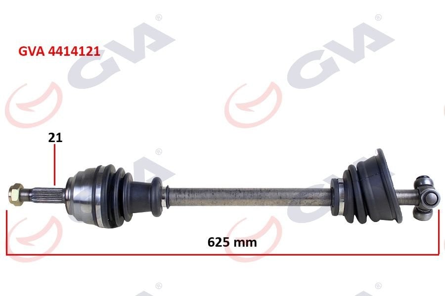 KOMPLE AKS SOL KANGOO 1.9DTI 98-08 625mm-GVA 4414121-7701352771-7711135243