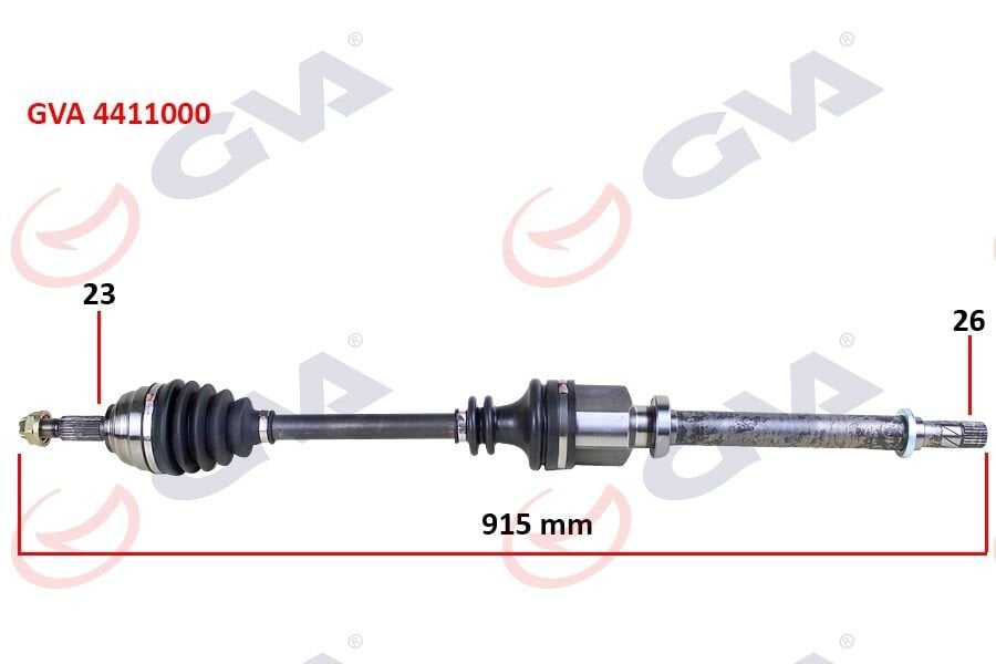 KOMPLE AKS SAĞ MEGANE II 1.4/1.6 16V-1.5 DCİ 02-08 915mm-GVA 4411000-391001510R-8200626038-8200264668